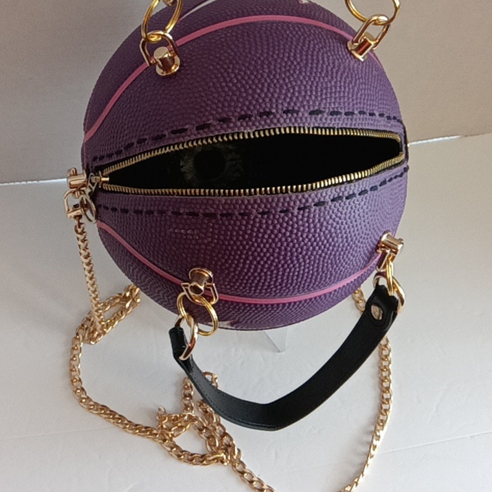 NWT NEW LIMITED EDITION HANDMADE NIKE SKILLS PURPLE/PINK π©·π BASKETBALL PURSEπ - Picture 13 of 16